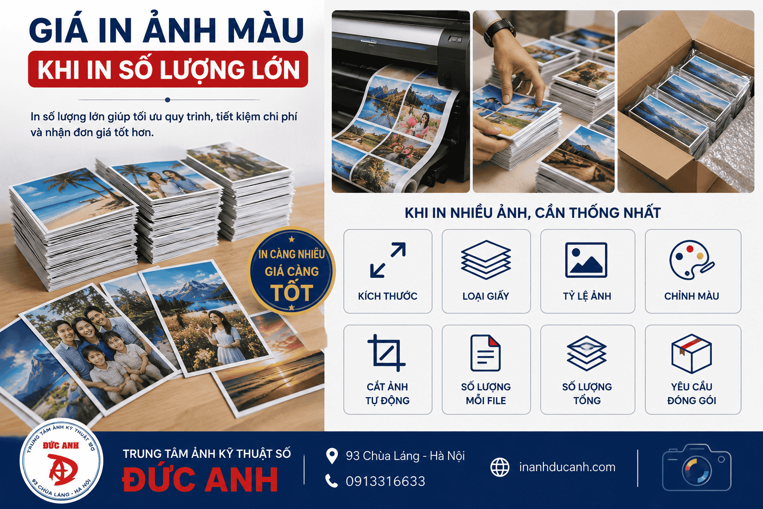 Giá in ảnh màu khi in số lượng lớn
