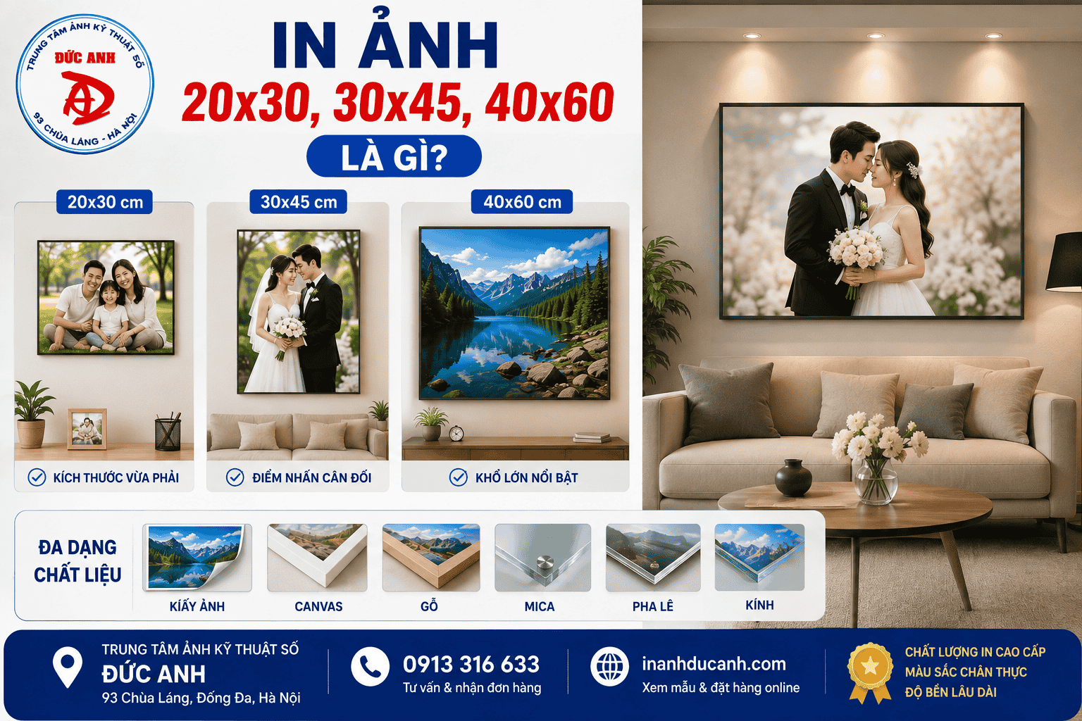 In ảnh 20x30, 30x45, 40x60 là gì?
