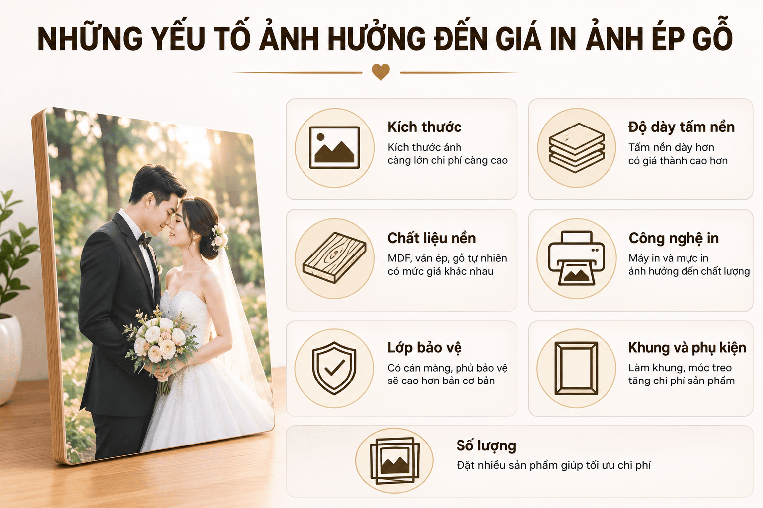 Những yếu tố ảnh hưởng đến giá in ảnh ép gỗ