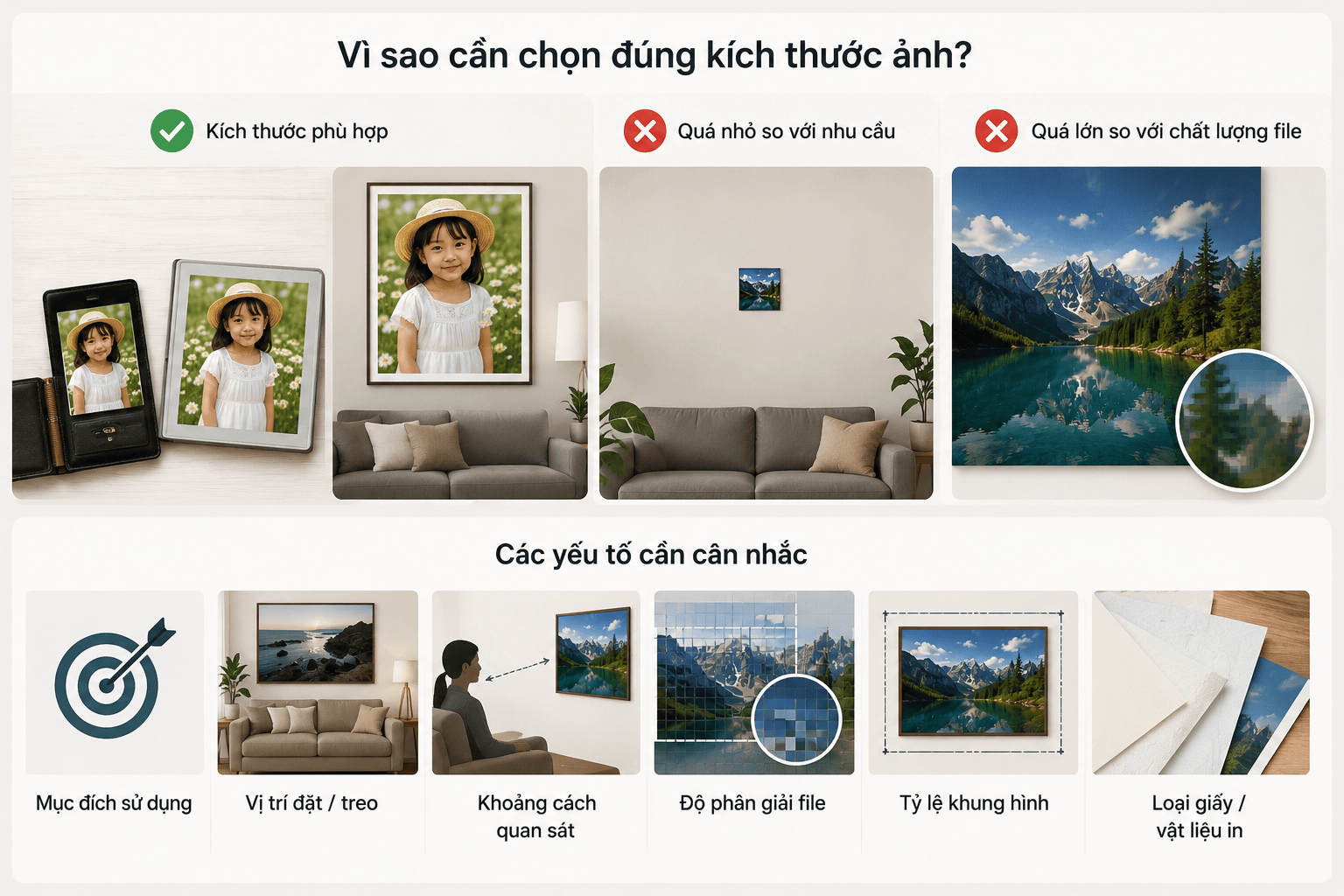 Vì sao cần chọn đúng kích thước ảnh?