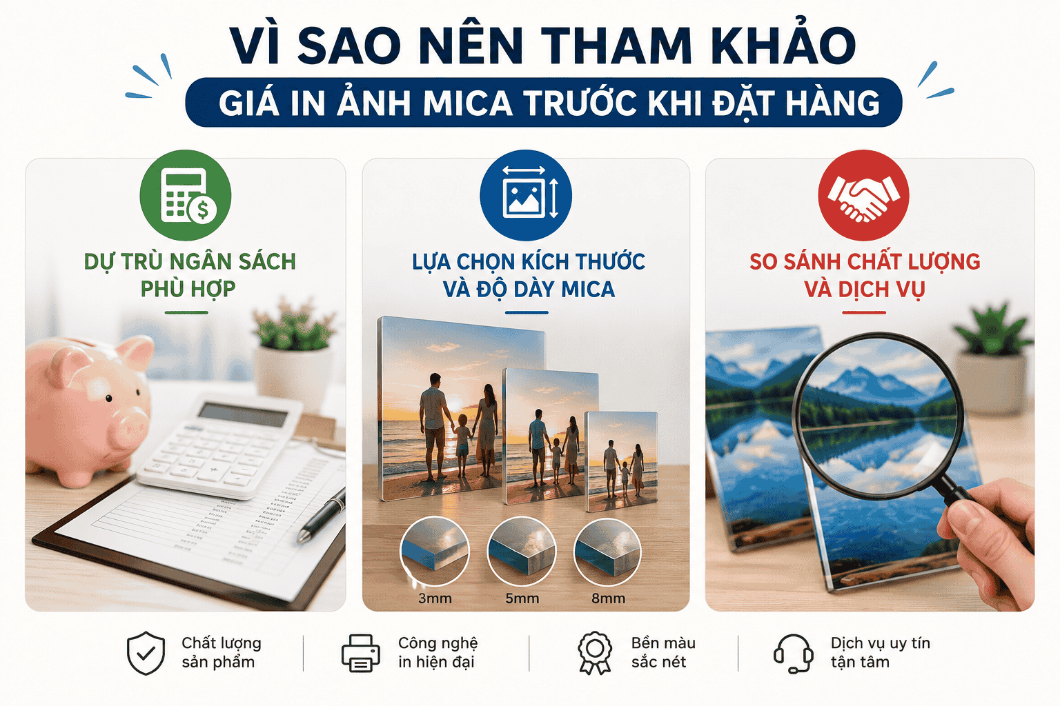 Vì sao nên tham khảo giá in ảnh mica trước khi đặt hàng?