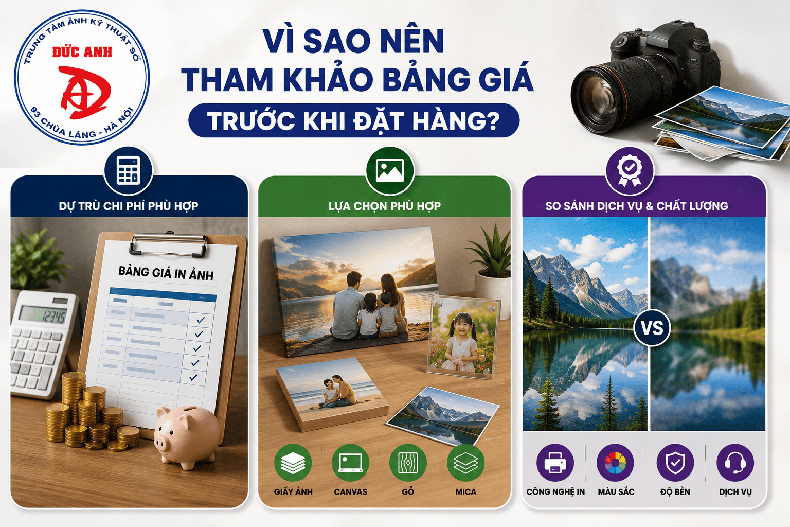 Vì sao cần tham khảo bảng giá in ảnh trước khi đặt hàng?